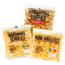 Aardappelschijfjes of mini krieltjes naturel of aardappelpartjes Toscaanse stijl